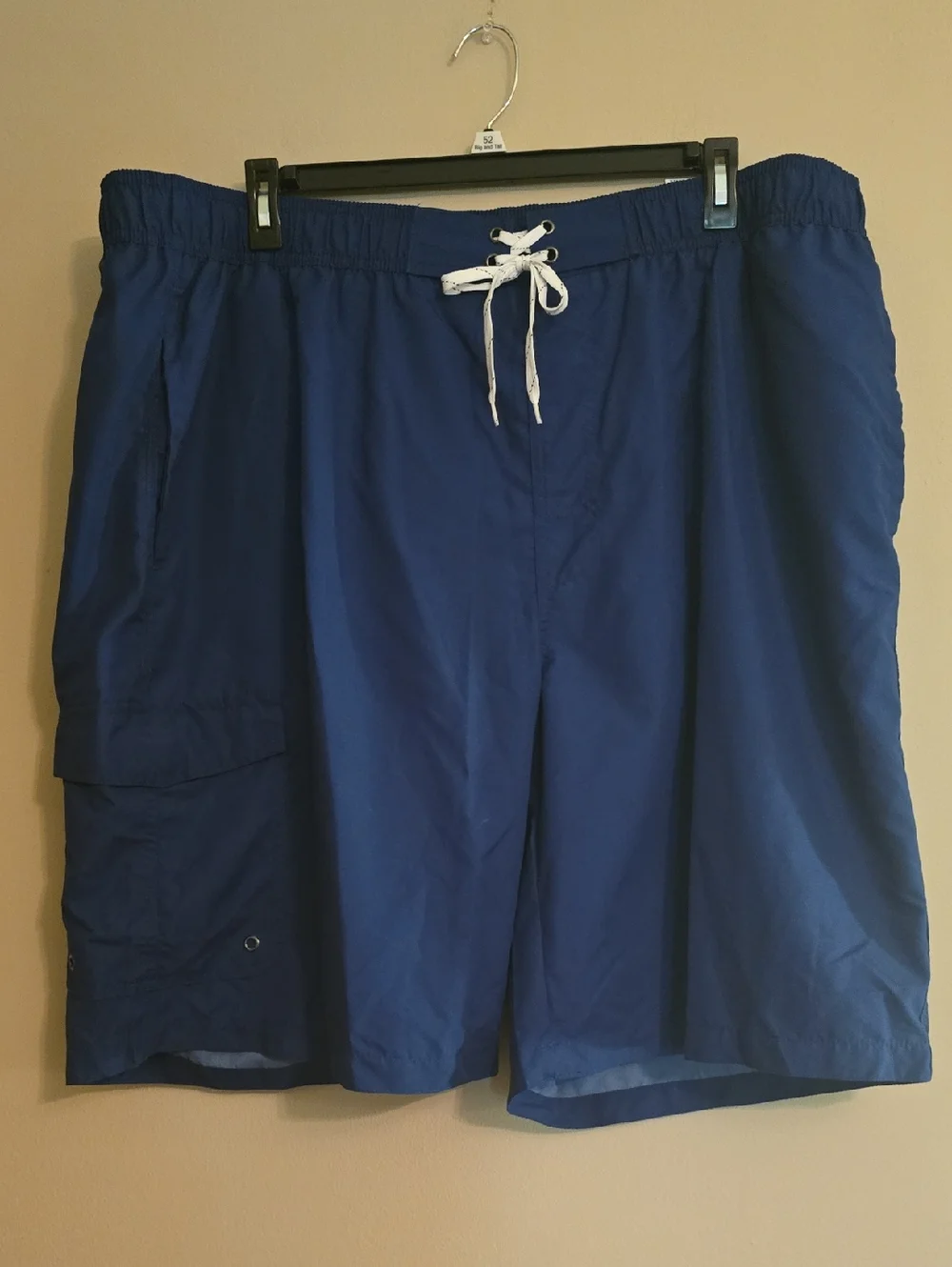 New St John's Bay Men's 3XLT Blue Swim Trunks‎ with Drawstring UPF 50+